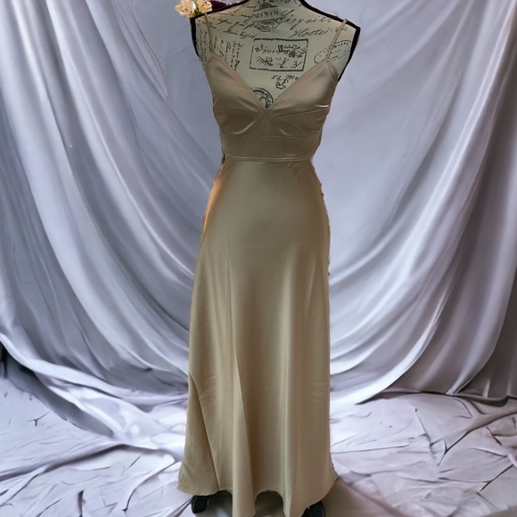 NWT-HOUSE OF HARLOW 1960 gorgeous backless midi in a silk touch fabric SZ MED - Picture 13 of 15